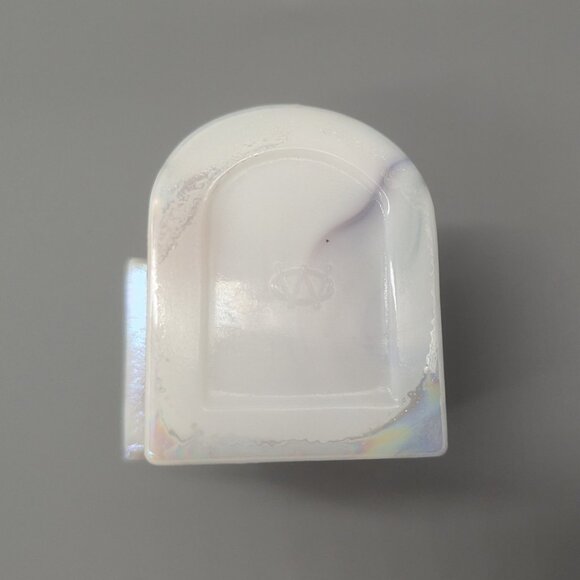 Westmoreland Summit Art Glass Dog House Doghouse Purple White Slag Toothpick - Picture 6 of 7